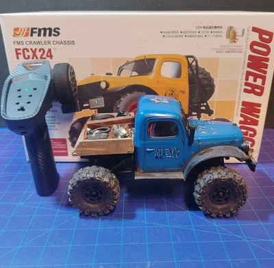 FMS Power Wagon FCX24 RTR RC Rock Crawler 1/24 Scale Custom Detail See Pics  - Image 1 of 4