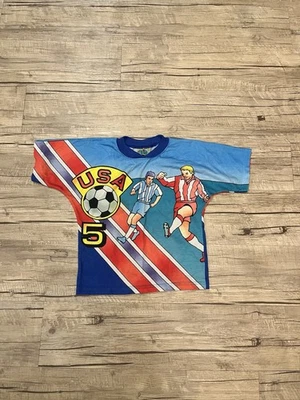 Tom & Jerry Kids Size 6 USA SOCCER AOP TEE Short Sleeve Shirt - Image 1 of 4