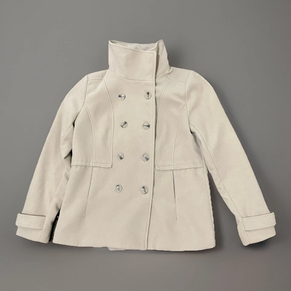 Abrigo grande Forever 21 de guisante de doble botonadura para mujer Foto 1 de 4