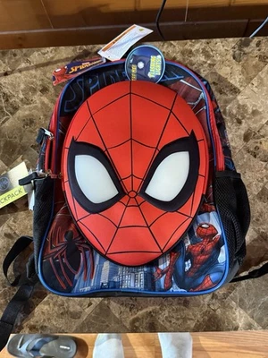 Marvel Spider-Man Mask Boys' Light-Up 17" Backpack, Black/Red - Image 1 of 4