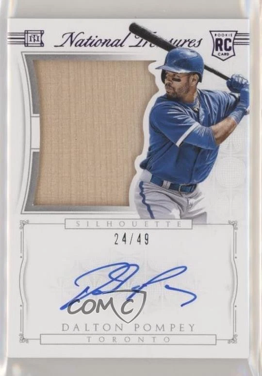2015 National Treasures Rookie Silhouette Purple /49 Dalton Pompey #47 Auto RC - Image 1 of 2