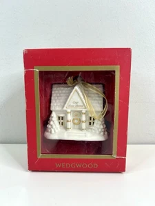 Wedgwood Our New Home 2005 Porcellana Decorazione Natalizia Casa Bianca Bordo Oro - Foto 1 di 1