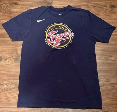 NIKE NAVY INDIANA FEVER DRI FIT T-SHIRT ADULT MENS MEDIUM SEE MEASUREMENTS CLARK - Image 1 of 4