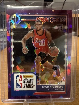 2023-24 Premium Stock Scoot Henderson Purple Cracked Ice /149 RC - Image 1 of 2