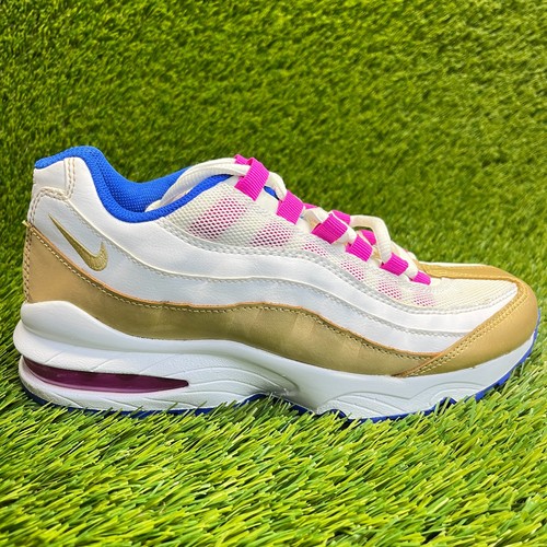 Scarpe da ginnastica Nike Air Max 95 LE bambina taglia 6 anni bianco oro rosa running atletica