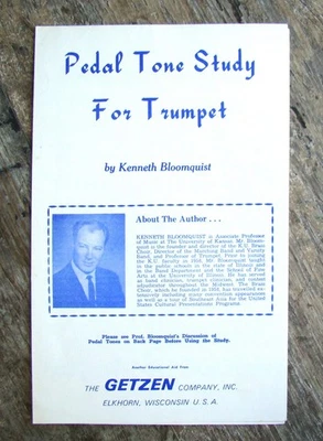 Pedal Tone Study For Trumpet ~1960s Pamphlet~ Kenneth Bloomquist Sheet Music ♫♪ - Image 1 of 4