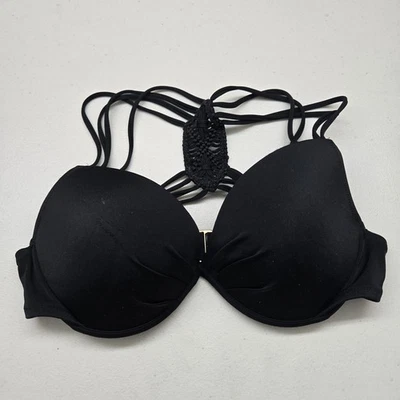 Traje de baño para mujer Victoria's Secret 34D negro The Fabulous Racerback push up Foto 1 de 4
