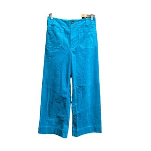 Pantalones para mujer Maeve Anthropologie Colette azul verdoso pana pierna ancha talla 29 - Imagen 1 de 5