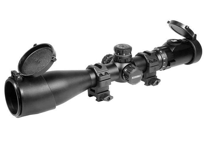 Mira para rifle UTG 3-12x44 AO SWAT Accushot, EZ-TAP, retícula iluminada Mil-Dot, 1 Foto 1 de 1