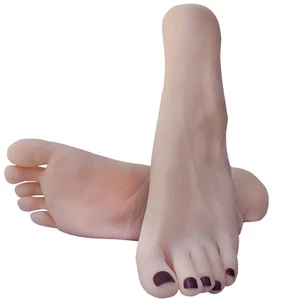 1 Paar Silikon weibliche Modell lebensgroße Füße mit Skizze Nail Art Praxis... - Bild 1 von 6