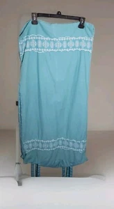 Pioneer Woman Pillow Sham Set Of King Turquoise Blue Embroidered Eyelet Covers - Picture 1 of 4