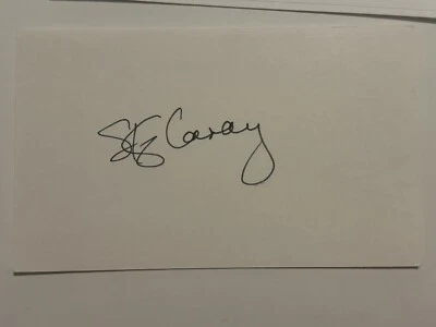 Skip Caray Signed Index Card 3x5 Atlanta Braves JSA LOA  - Image 1 of 3