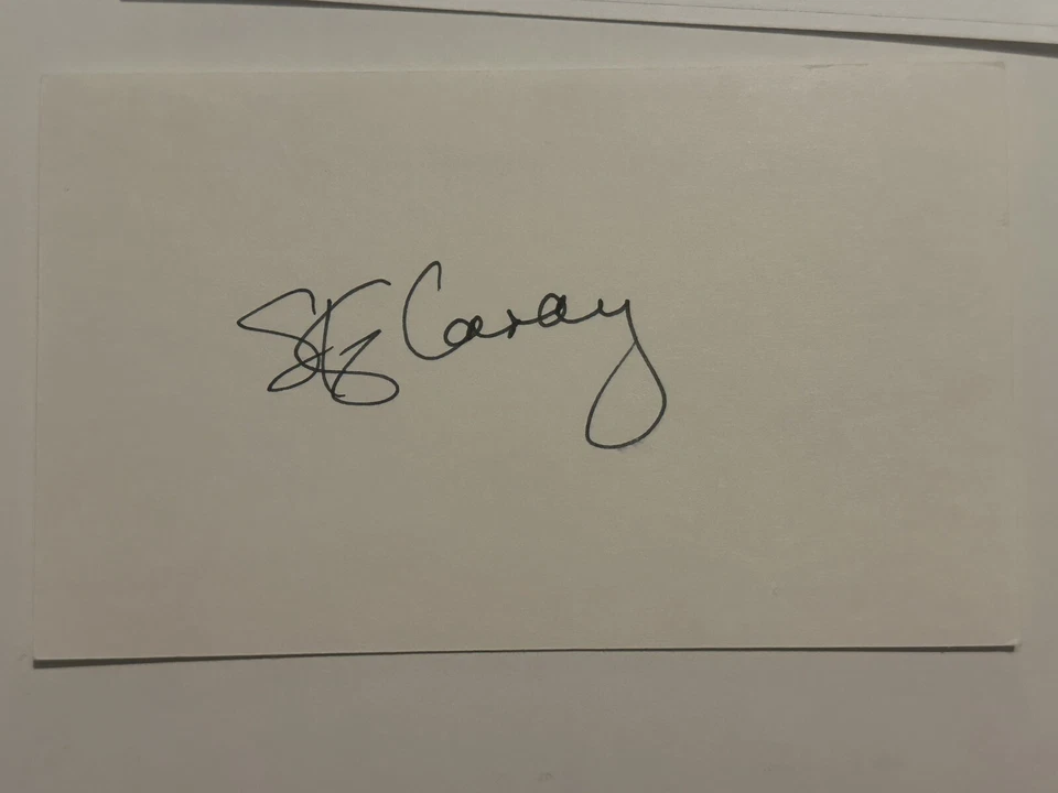 Skip Caray Signed Index Card 3x5 Atlanta Braves JSA LOA  - Image 1 of 3