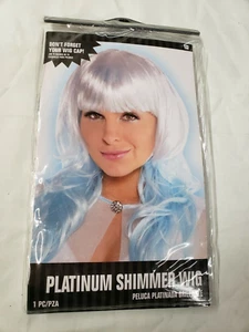Platinum Shimmer Costume Wig White Blue Angel Cosplay dress up alt  - Picture 1 of 1