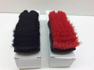 Wheel Woolies Leather Upholstery Red Nylon and Horse Hair Black Brush Set - Picture 1 of 8