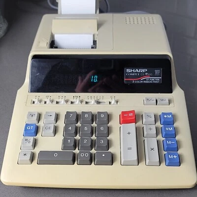 Sharp Compet cs-1630g Vintage GT Function 10 Digit Ribbon Printing - Image 1 of 4