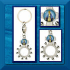 Our Lady of Grace Virgin Mary Rosary Ring Key Ring Key Chain Rosary Keychain