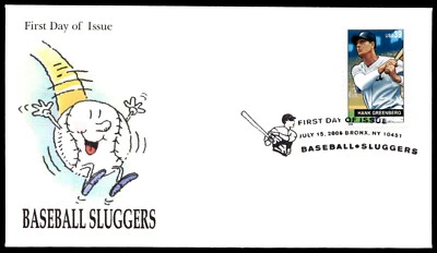 2006 Baseball Sluggers FDC Detroit Tigers Hank Greenberg Wilson Cachet - Image 1 of 2