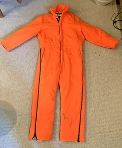 VTG Walls Blizzard Pruf Orange Insulated Coverall Ex Large 42-44 USA - Picture 1 of 8