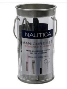 Juego de manicura Nautica diseñado para hombres acero inoxidable 4 piezas - Imagen 1 de 5