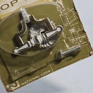 Cabinet Hardware Brass Pull by National Lock Co. Vintage Drawer NIB NOS - Picture 1 of 3