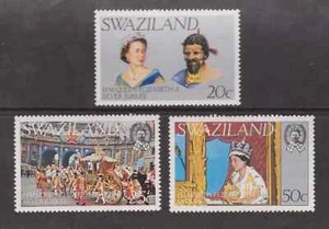 Swaziland 1977 Silver Jubilee of Queen Elizabeth set SG 268-270 MNH mint - Picture 1 of 1