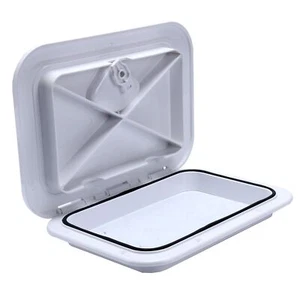 10-5/8" X 14-3/4" 270x375mm Excellent White Marine Boat Deck Access Hatch & Lid - Picture 1 of 8