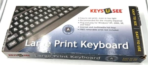 Keys U See Large Print Keyboard Wired PS/2 USB - Picture 1 of 6
