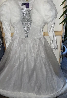 Girls White Princess/ Costume/ Halloween/ Wedding/ Christmas Dress Sz 6X - Image 1 of 4