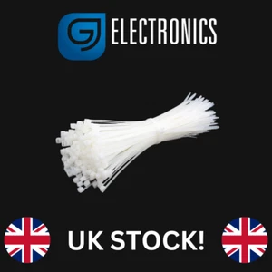 Plastic Cable Ties, White - 2.5 x 100mm (100 Pack) - Picture 1 of 1