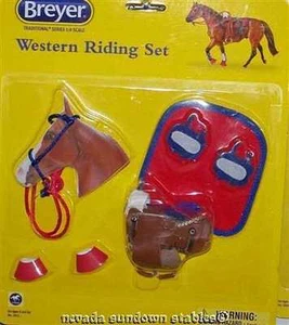 Juego de accesorios de equitación occidental modelo Breyer en colores cálidos - Imagen 1 de 1