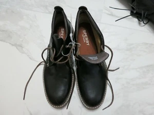 Sperry mens boots Top-Sider Size 9M Color Black - Picture 1 of 8