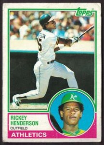 1983 Topps #180 Rickey Henderson Oakland A's