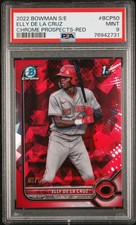 2022 Bowman Chrome ELLY DE LA CRUZ 1st Red Refractor Non AUTO #5/10 PSA 9