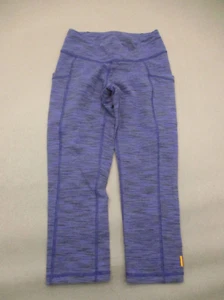 LUCY Size M Girls Blue High Rise Stretch Pull On Athletic Cropped Leggings 045 - Picture 1 of 8