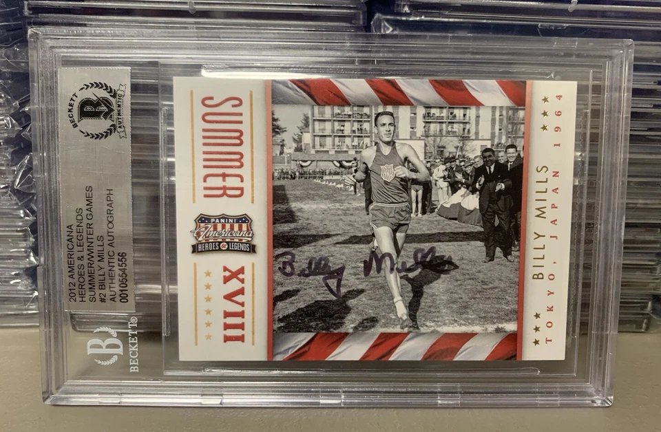 Billy Mills Authentic Autograph Auto 1992 Panini Americana Heroes & Legends BGS - Image 1 of 1