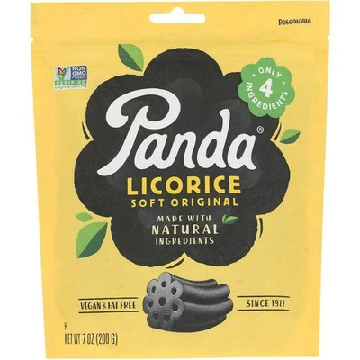 Panda Licorice Soft Black Licorice 7 oz Pkg - Image 1 of 2