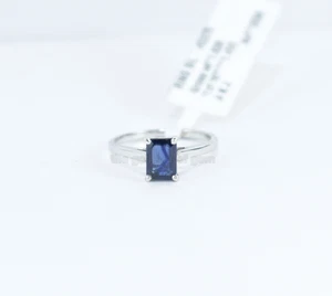 Bellissimo anello fatto a mano con zaffiro blu buona fortuna in argento... - Foto 1 di 8