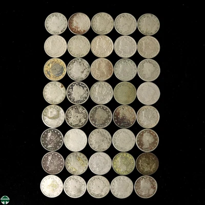 Roll of 1883 No Cents Liberty V Nickels - Circulated Details - Ugly Roll - Image 1 of 4