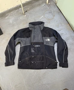 2006 The North Face Steep Tech Mountain Jacket Black Grey Pullover Rare L Used - Picture 1 of 12