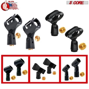 5 Core Microphone Clip Holder 6 Pieces with Screw Adapters 5/8 to 3/8 Inch - Picture 1 of 20