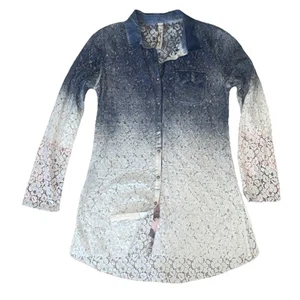 Blusa túnica de encaje Anthropologie Aratta Silent Journey Ombre para mujer talla S” - Imagen 1 de 14