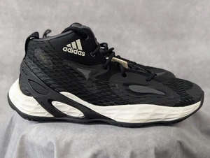 Zapatillas de baloncesto Adidas Exhibit A Mid para hombre 10,5 - negras plateadas - Imagen 1 de 5