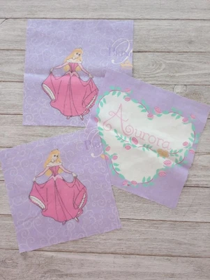 princess Disney Aurora fun fabric 3 piece 6 inch blocks character #1 - Image 1 of 2