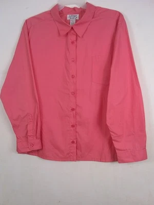 Blusa Mainstreet Azul Para Mujer 2X Bolsillo Abotonado Largo Slv Melón 100 Algodón Usada en Excelente Condición Foto 1 de 4