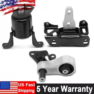 3Pcs Engine Motor Mount & Transmission Mount for Ford Fiesta Naturally Aspirated Foto 1 de 4