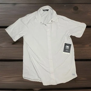 Outdoor Research Men’s Astroman Air Shirt M Pebble Gray Lightweight Hiking Top - Picture 1 of 7