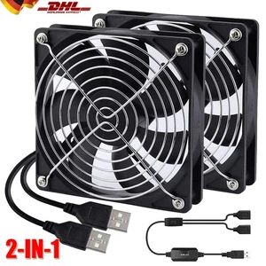 Wentylator 2 w 1 USB 140mm Cichy wentylator obudowy PC PC Regulowany podwójny wentylator - Zdjęcie 1 z 17