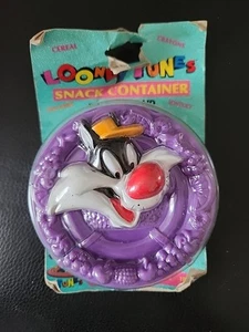 Vintage 1993 NOS NIP Looney Tunes Sylvester Snack Behälter Schale Klappdeckel - Bild 1 von 5