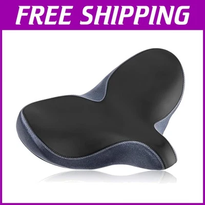 Sillín de bicicleta de gran tamaño de ajuste universal con suspensión de doble resorte para paseos suaves Foto 1 de 4